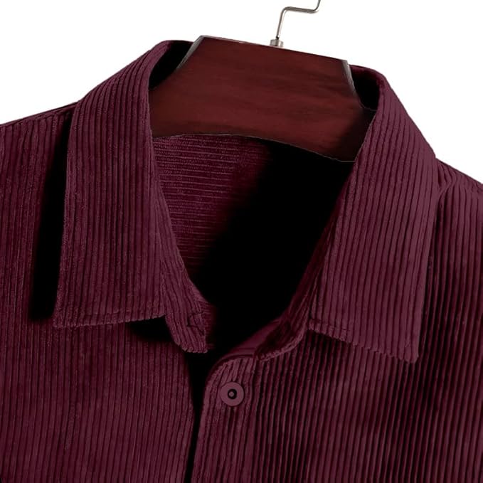 MiraMichi Men's Full Sleeve Corduroy Striped Casual Jacket, Ideal for Stylish Everyday Outfits - Image 2